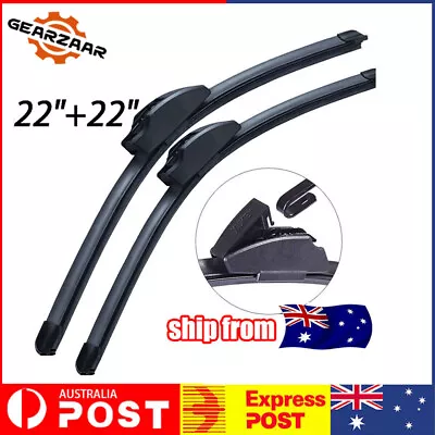 $16.99 • Buy For Ford Falcon BA BF Territory SX SY 22 +22  Front Windscreen Wiper Blades Set 