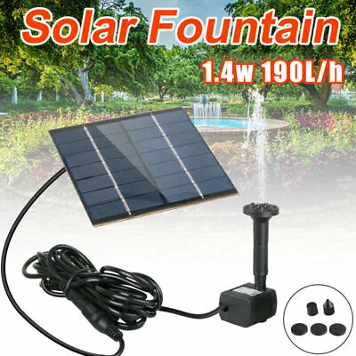 Solar Water Panel Power Fountain Pump Kit Pool Garden Pond Watering Submersible • $9.98