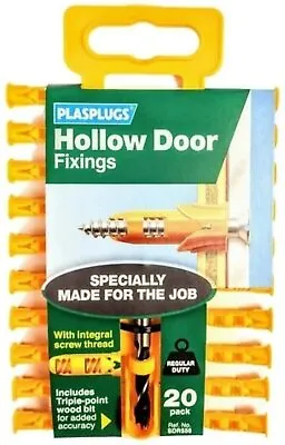 £6.99 • Buy Plasplug SDR556 Hollow Door Fixings (20)