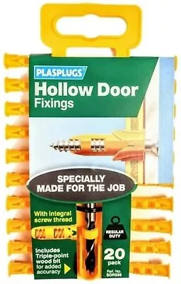 Plasplug SDR556 Hollow Door Fixings (20) • £6.99