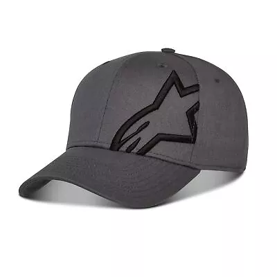 Alpinestars Men's 6 Panel Snapback Cap ~ Corp Snap 2 Charcoal Black • $70.87