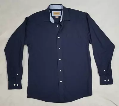 Ariat Men's Wrinkle Free Long Sleeve Solid Classic Blue Button Up Shirt Size S • $20