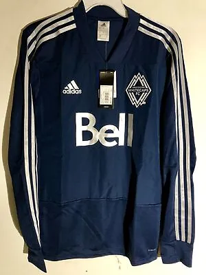 Adidas Long Sleeve MLS Jersey Vancouver Whitecaps Team Navy Sz S • $14.99
