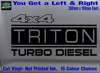 $12.90 • Buy TRITON Stickers Accessories Ute MX Funny Decal 4x4 TURBO DIESEL 200mm PAIR