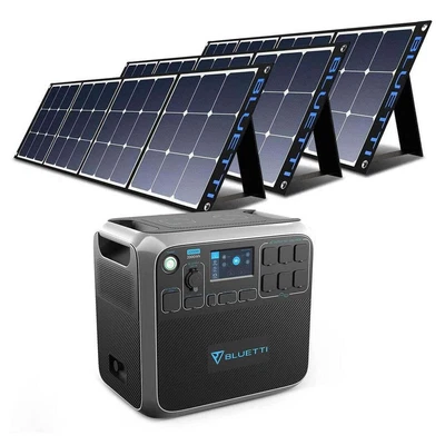 $2451 • Buy BLUETTI AC200P 2000W Portable Power Station +3 SP200 Solar Panel Blackout Backup
