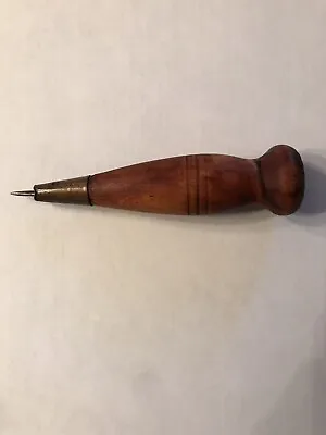 Vintage Scratch Awl/Leather Punch Tool Wooden Handle • $7.99