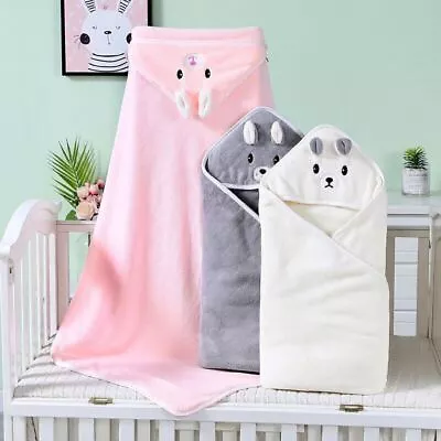 Toddler Baby Hooded Cartoon Towels Newborn Kids Bathrobe Soft Bath Towel Beach • £9.99