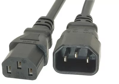 5M Metre Long IEC Mains Power C13 C14 Extension Cable Kettle Lead PC TV Monitor • £7.99