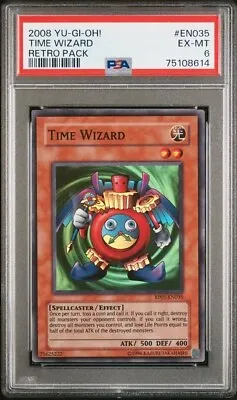 Time Wizard RP01-EN035 PSA 6 Retro Pack 1 Yu-Gi-Oh! • £59