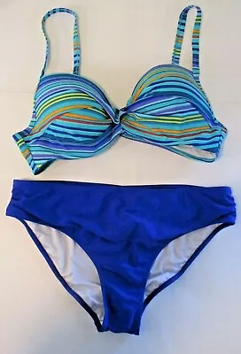 ENVY Aqua So Slimming Striped Push-Up Bikini Bathing Suit Size 2XL Women's NEW • $21.59