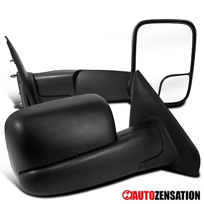 Fits 02-08 Dodge 1500 03-09 Ram 2500 3500 Extend Flip Up Manual Tow Side Mirrors • $71.99