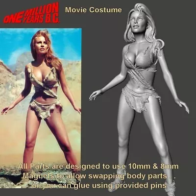 Raquel Welch One Million Years BC Resin 3d Printed DIY Model Kit 1:8 Scale • £39.99