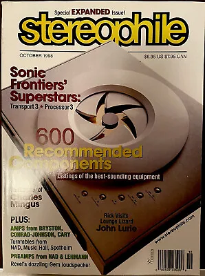 $6.99 • Buy Stereophile Magazine-Oct. 1998- Special Expanded Issue-282 Pages- Charles Mingus