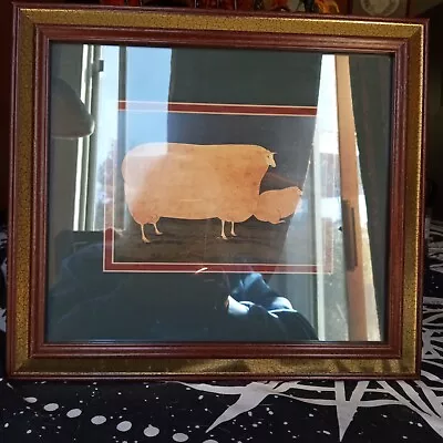 $39 • Buy Warren Kimble Print Sheep Primitive Americana Vintage Licened Reprint Used VG