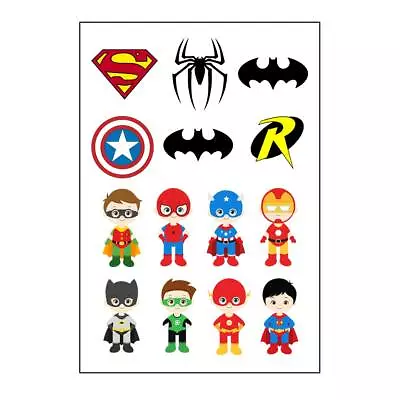 Cartoon Kids Temporary Tattoo Sticker Sheet Party Favours Lolly Loot Bag Tattoo  • £4.97