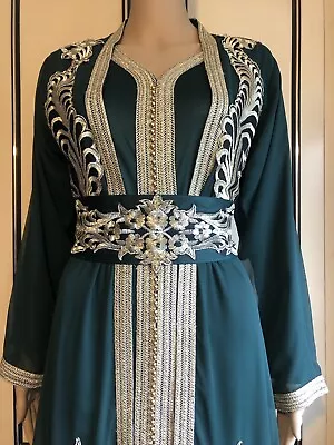 Moroccan Ladies Kaftan Dress Embroidered  For Women S M  L And XL Only • $43.50