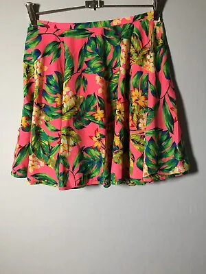 $16.54 • Buy Forever New Womens Pink Floral Flare Skirt Size 8 W26 Inch Good Condition