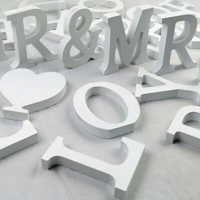 £5.39 • Buy 3D Freestanding Wooden Alphabet Letters Wall Hanging Wedding Party Home Decors