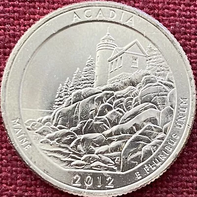 2012 S BU Maine Acadia America The Beautiful Quarter • $1.50