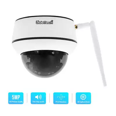 £59.99 • Buy 5MP PTZ IP Dome Camera 5X Optical Zoom WiFi Security Camera With 2 Way Audio