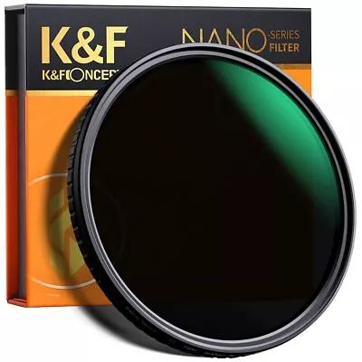 K&F Concept 77mm ND2 To ND32 Variable ND Filter  NO X Spot Nanotec Ultra-Slim • $68.99