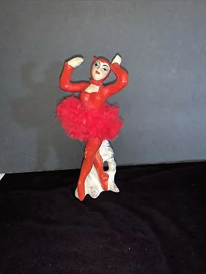 Vintage Enesco/Sonsco Red She Devil Ballerina Without Trident Figurine • $200