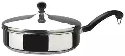 Vintage Farberware Aluminum Clad Stainless Steel Skillet 10” New With Lid • $40