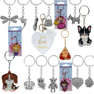 £3.99 • Buy Kids Keyrings Girls Bling Keyring Key Rings Diamante Heart For Women Collectable