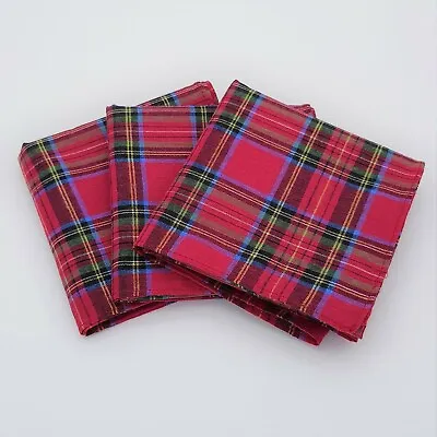 Royal Stewart  Dress Gordon Handkerchiefs Scottish Tartan 100% Cotton • £2.99