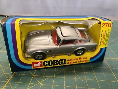 Vintage Corgi James Bond Aston Martin DB5 Ejector Seat 270 W/ Box 2 Figures • $495