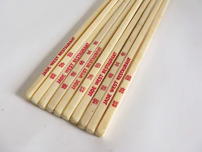 5 PAIR 10 Pieces Vintage Plastic Chopsticks Jade West Restaurant Los Angeles • $25.68