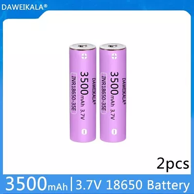NEW Daweikala 3.7v 3500mAh I18 650 18050 Batteries Button Top/Pointed Pack Of 2 • £12.99