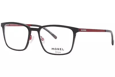 Morel OGA 10205O NR10 Titanium Eyeglasses Frame Men's Black/Red Full Rim 56mm • $149.95