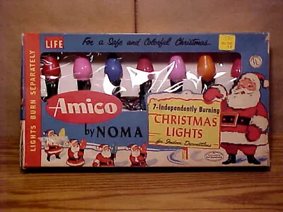 Vintage AMICO Christmas 7 Light C7 Collectors Set-No. 2507  Imported Japan Lamps • $10