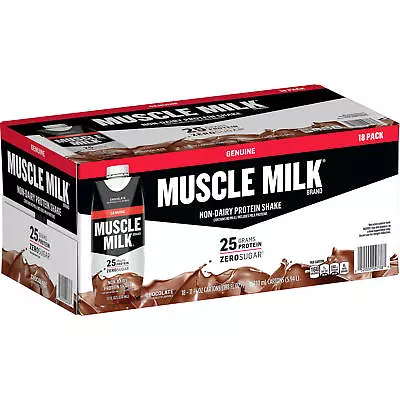 ✅✅Muscle Milk Genuine Protein Shake Chocolate (11 Fl. Oz 18 Pk.) FREE SHIPPING • $33.67