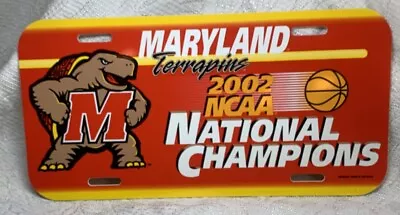 Maryland Terrapins Vintage Plastic License Plate 2002 NCAA Basketball Champions • $9.99