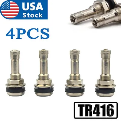4X TR416 1.5  Long Chrome Clamp In Valve Stem For .453 And .625 Valve Holes US • $9.84