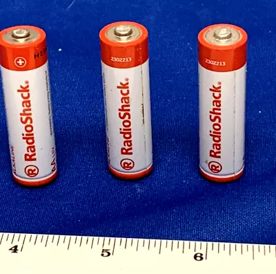 Vintage Radio Shack Batteries AA Size 1-1/2 Volts As Is Not Tested (Lot Of 3) • $8.99