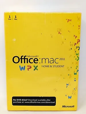 Microsoft Office For Mac 2011 Home And Student 1 Mac And 1 User Disc Version NEW • $95