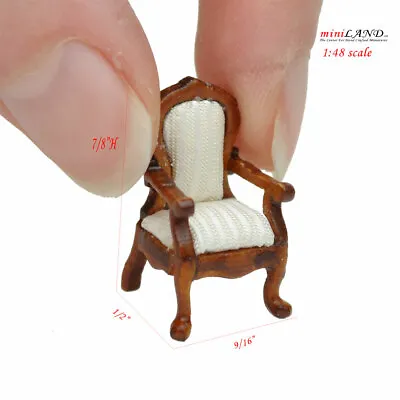 1:48 1/4  Quarter Scale Handcrafted Victorian Rococo Chair Dollhouse Miniaturure • $22.95