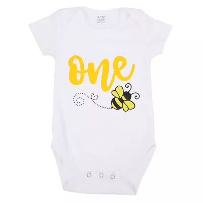  Birthday Outfit Boy First Infant Bodysuit 1-Year-Old Short Sleeve • £8.32