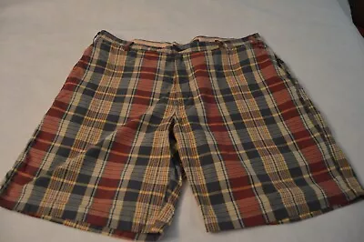 Nautica Clipper Multicolor Madras Plaid Shorts Men's 42 Cotton Relax Fit • $12.76