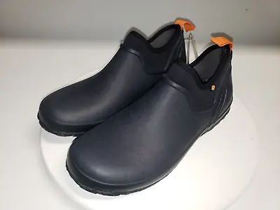 Bogs Urban Farmer Boots Mens Size 9 Black Rubber Low Short Work Shoes Rain NEW • $79.97