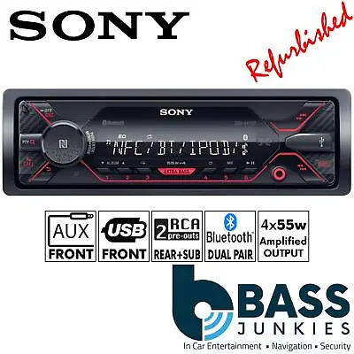 Sony Mechless Car Stereo Bluetooth MP3/WMA/FLAC Radio USB AUX IPod|iPhone|Andoid • £79