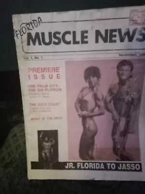 Flordia Muscle News Vol. 1 No. 1 Premeere Issue Nov. 1987 Mag • $10