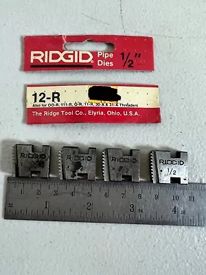 $49.99 • Buy RIDGID 1/2” NPT 12R Pipe Die Set Dies Threading 00-R 111-R 0-R 11-R 30-A 31-A US
