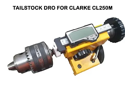 Tailstock Drill DRO For CLARKE CL250M Metal Mini Lathe Depth Measuring Add On • £24.99