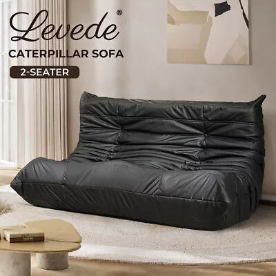 Levede Floor Chair Caterpillar Sofa Replica Lazy Recliner Leathaire 2 Seater • $369.99