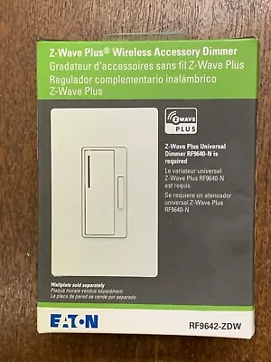 Eaton Z-Wave Plus White Universal Wireless Accessory Dimmer RF9642-ZDW New • $17