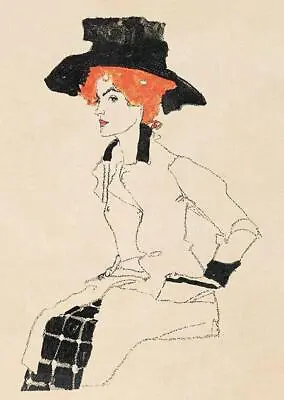 Egon Schiele Portrait Of A Woman (1910) Wall Art Poster Print • £4.49